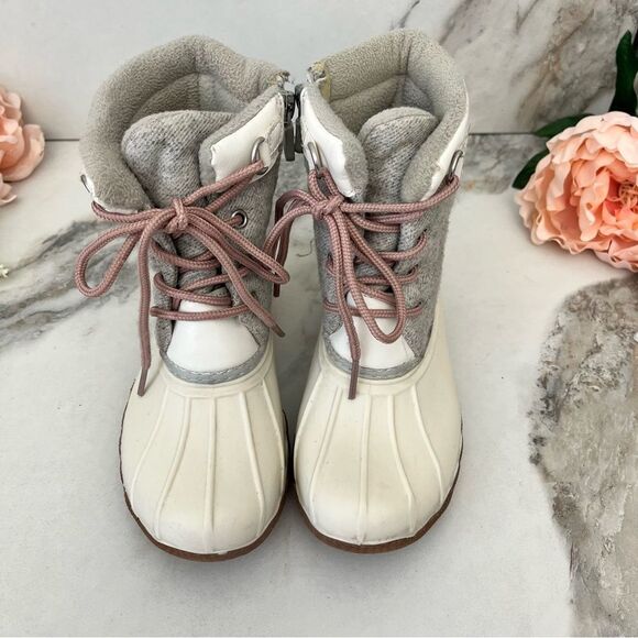 NORDSTROM Kids Brooklyn Water-resistant Winter Boot In Ivory Size 13 - Picture 7 of 15